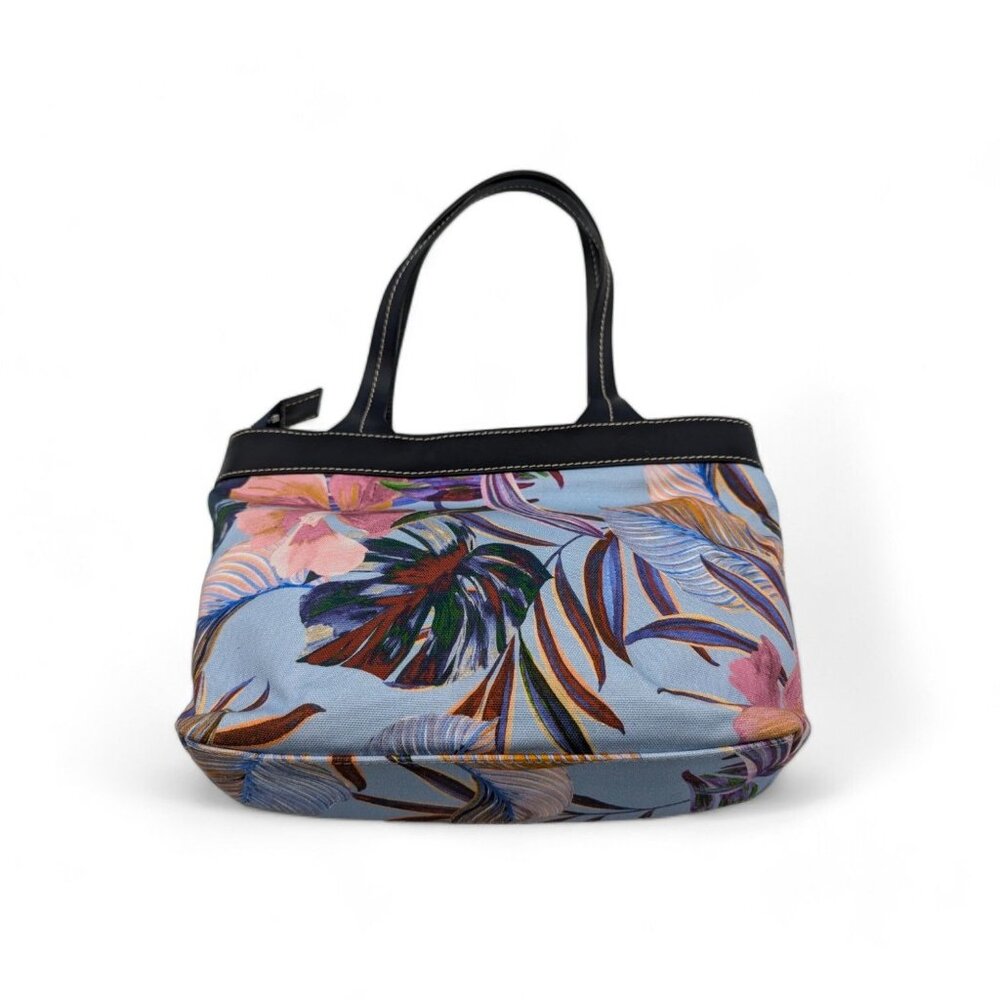 Rani Arabella Blue Tropical Floral Tote Bag - Made In Italy NWOT - Picture 13 of 16